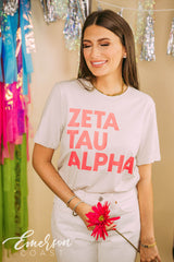 Zeta Tau Alpha Block Letter Tee
