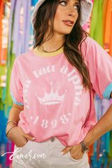 Zeta Tau Alpha Crown Colorblock Ringer