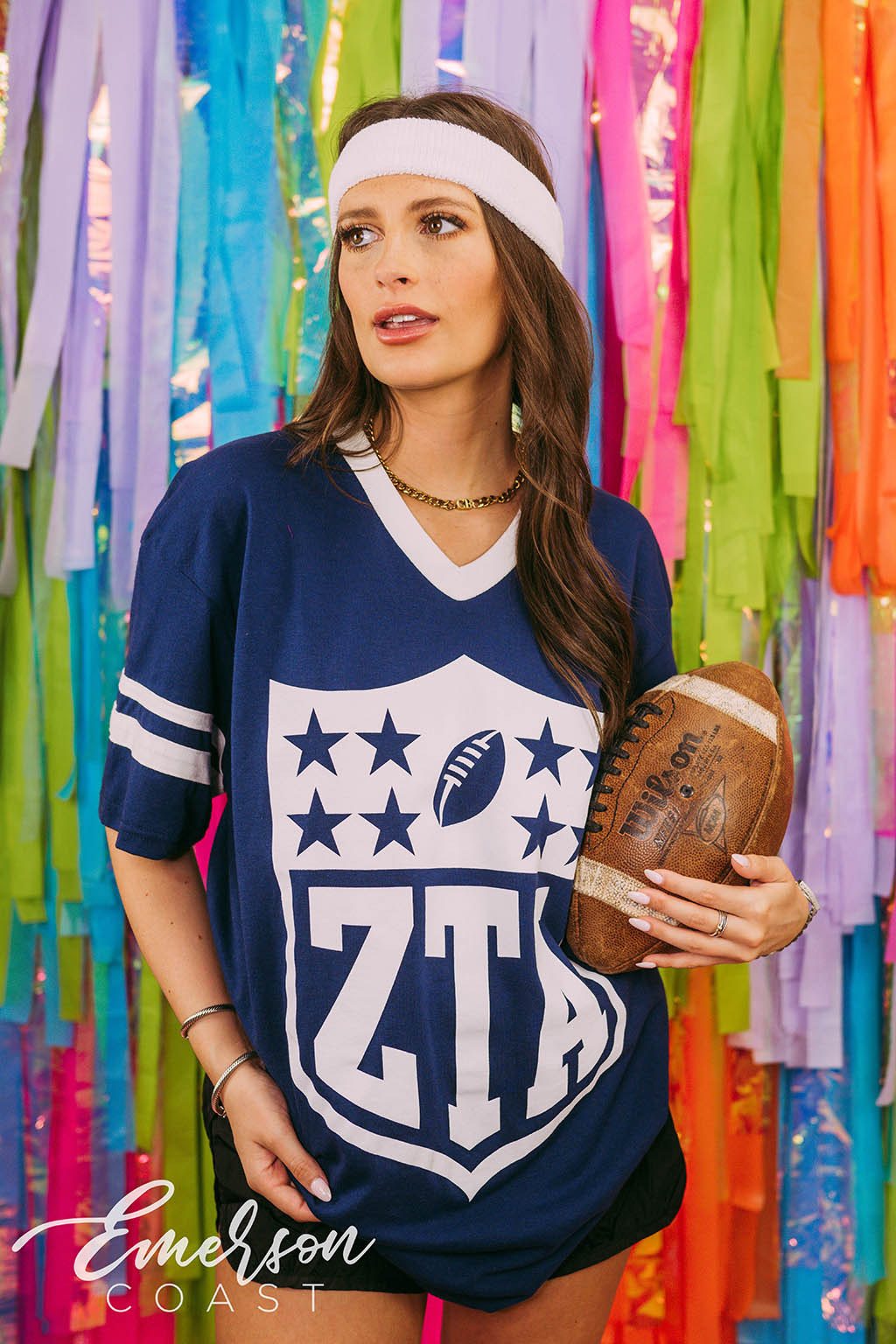 Zeta Football Bid Day Jersey Tee