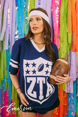 Zeta Football Bid Day Jersey Tee
