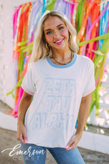 Zeta Tau Alpha Pastel Colorblock Ringer