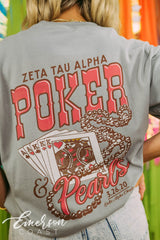 Zeta Pearls and Poker Tee