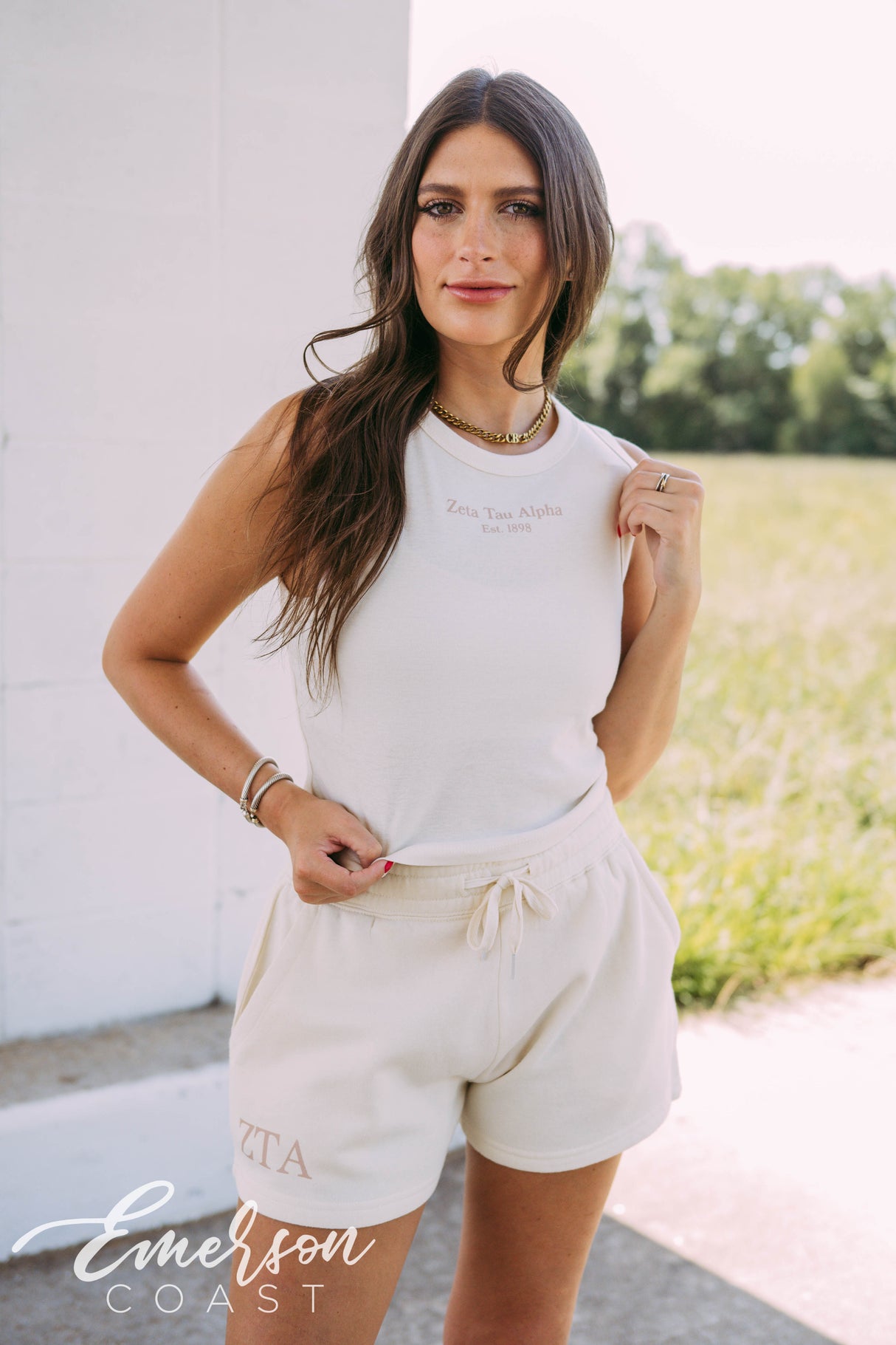 Zeta Tau Alpha Matching Ivory Set