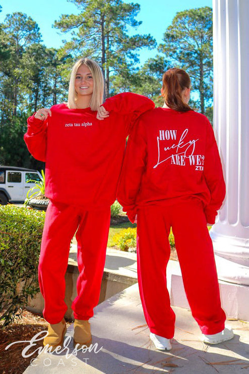 Zeta Bright Red Lucky Matching Set