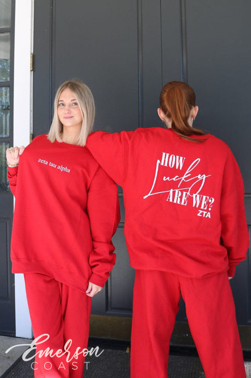 Zeta Bright Red Lucky Matching Set