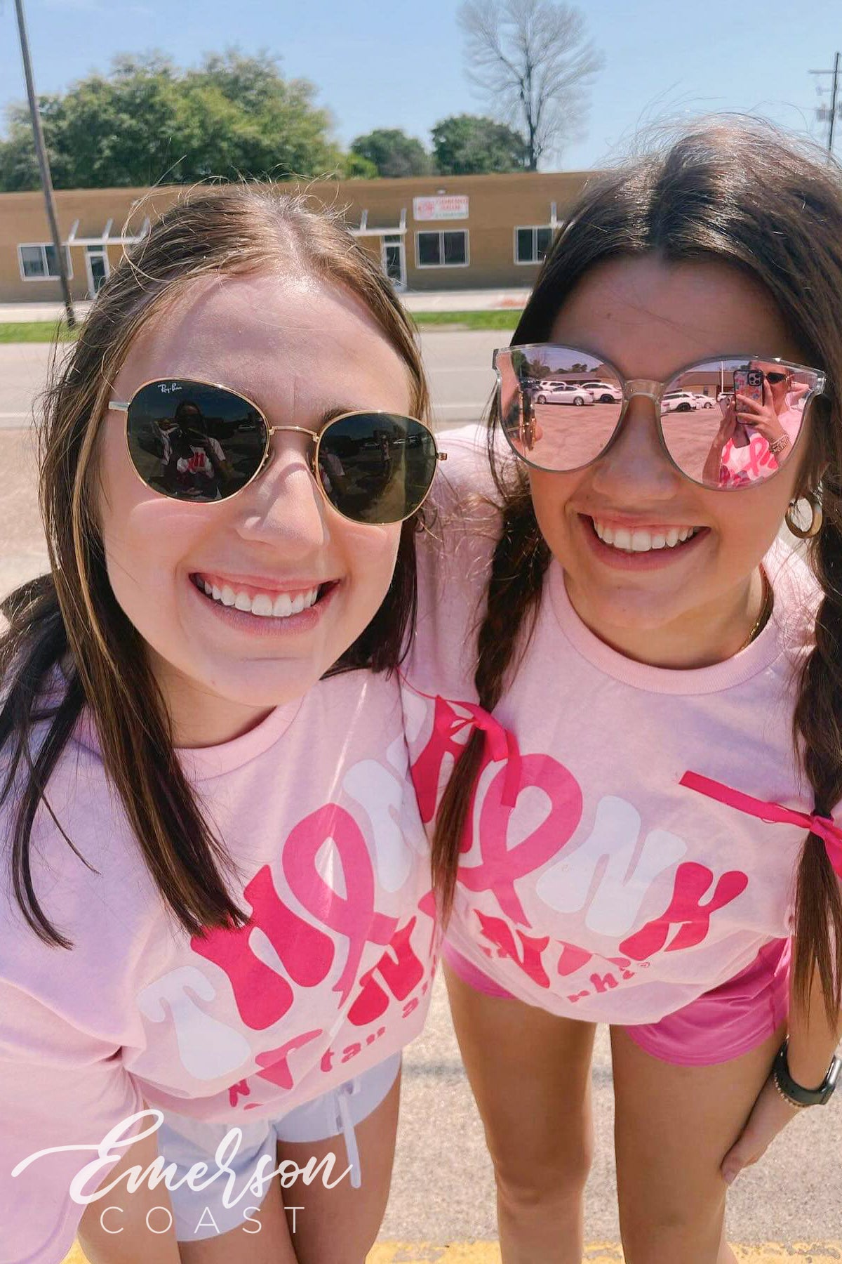 Zeta Think Pink Bubble Font Tshirt