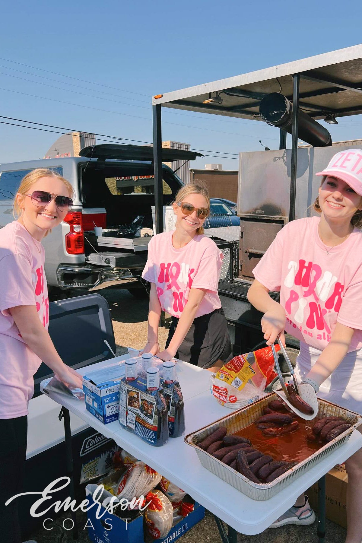 Zeta Think Pink Bubble Font Tshirt