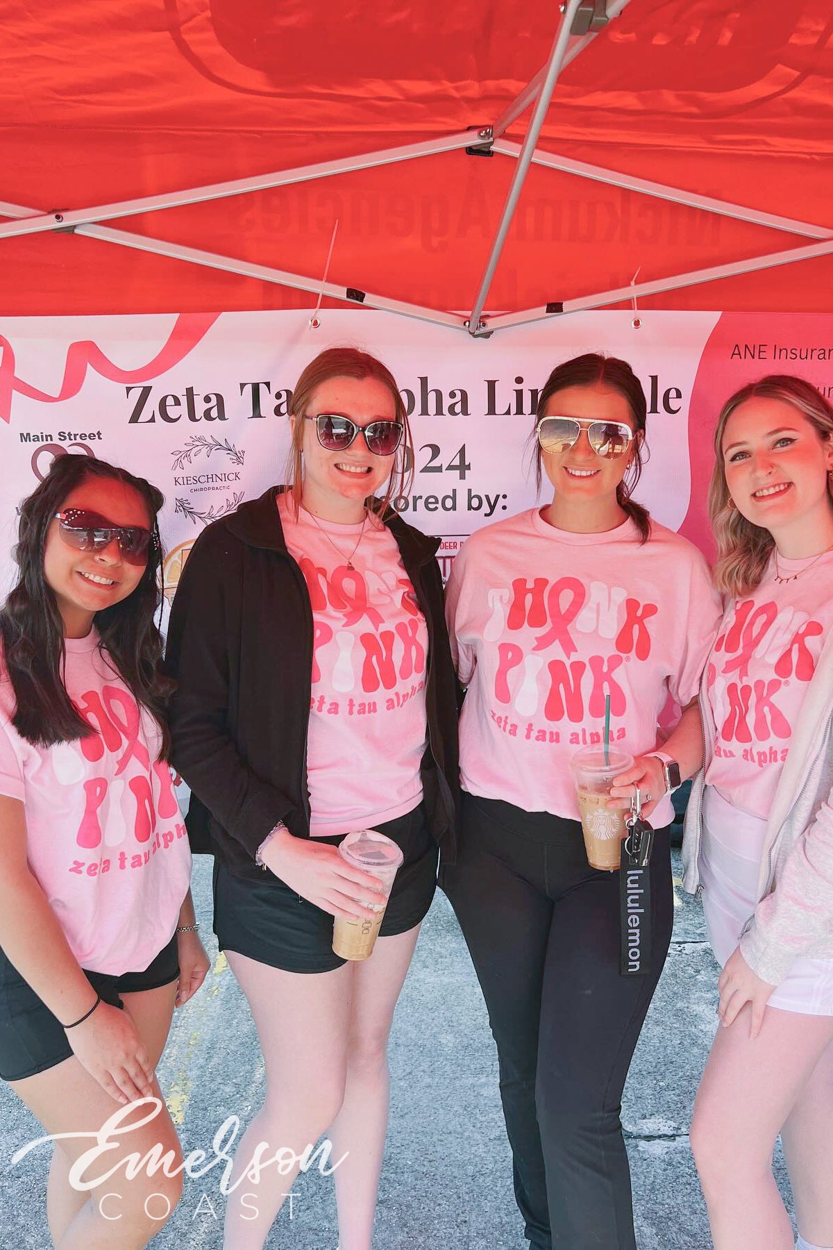 Zeta Think Pink Bubble Font Tshirt