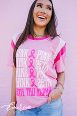 Zeta Tau Alpha Think Pink Think Zeta Repeating Tshirt