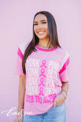 Zeta Tau Alpha Think Pink Think Zeta Repeating Tshirt
