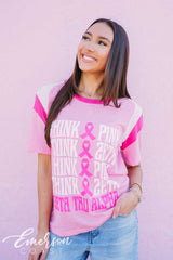 Zeta Tau Alpha Think Pink Think Zeta Repeating Tshirt