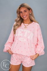 Zeta Tau Alpha PR Pink Polka Dot Set