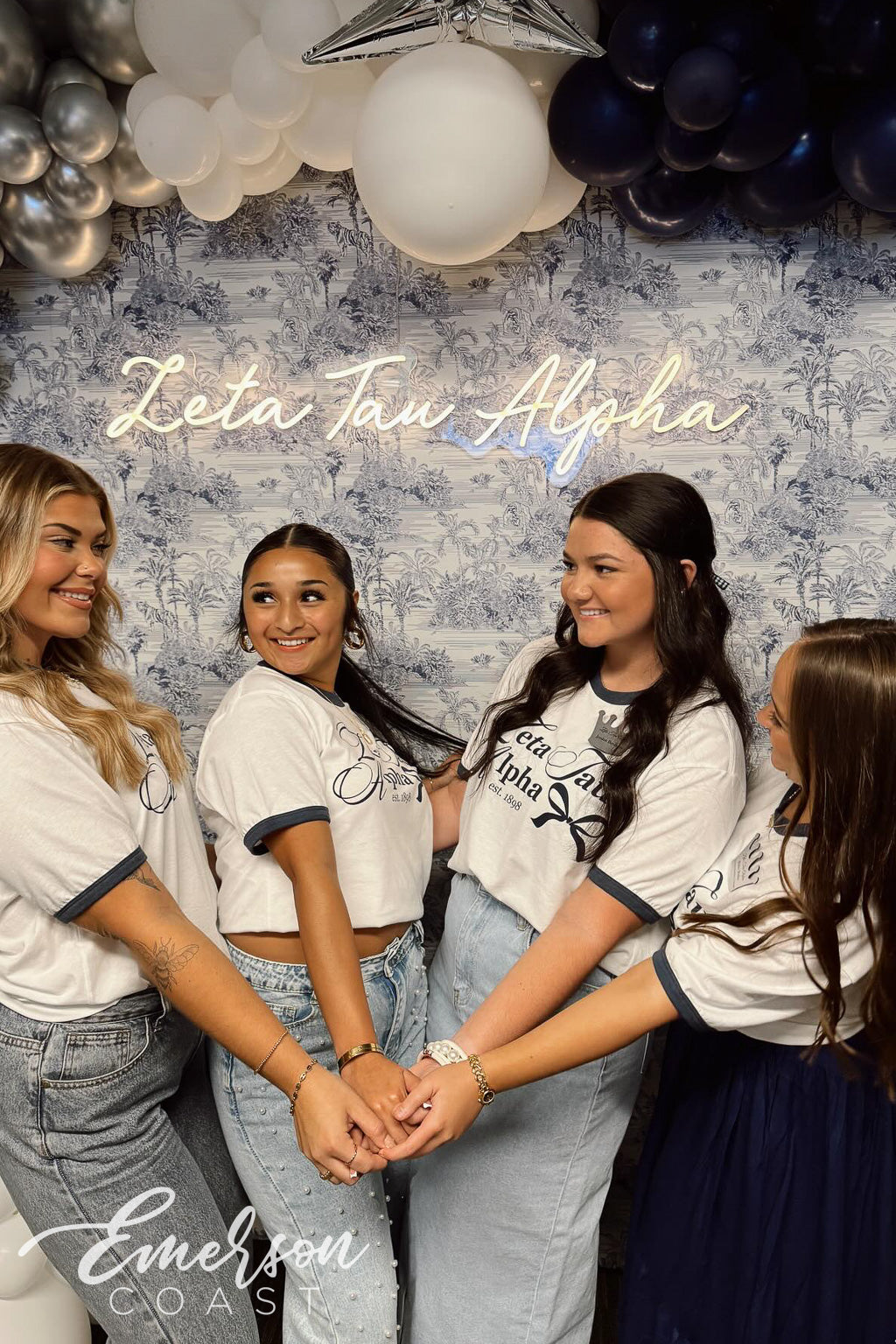 Zeta Tau Alpha Lamar University Navy Recruitment Ringer Tee