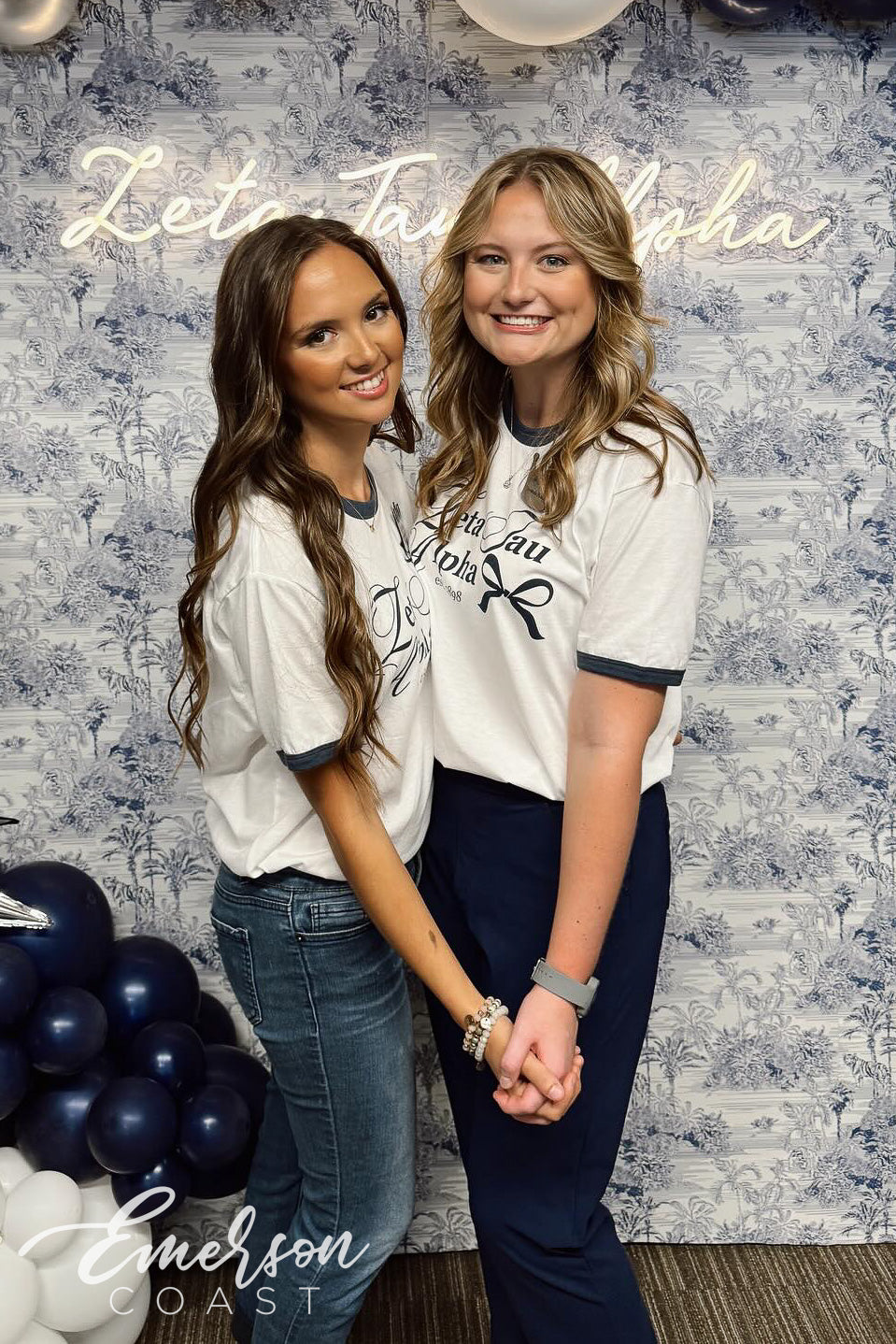 Zeta Tau Alpha Lamar University Navy Recruitment Ringer Tee