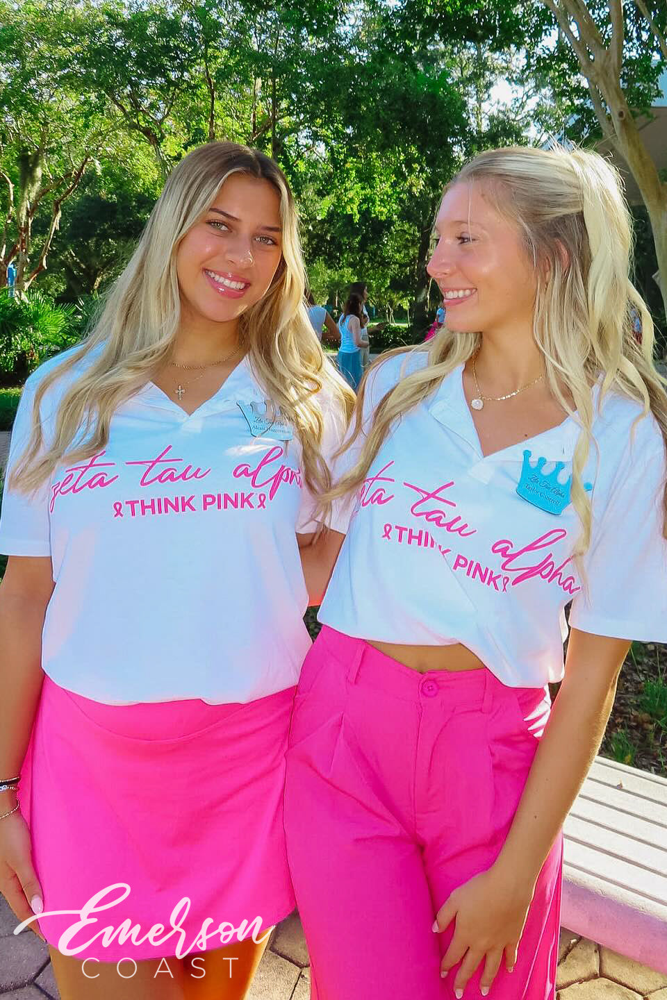 Zeta Tau Alpha University of North Florida Think Pink Henley