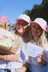 Zeta Tau Alpha White/Pink Bid Day Trucker Hat