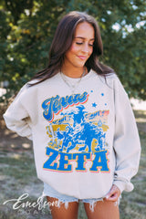 Zeta Tau Alpha Western Horse Rider Crewneck