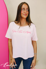 Zeta Tau Alpha Script Recruitment Slouchy Tee