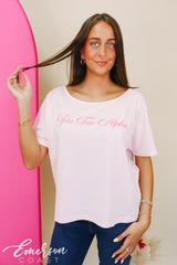 Zeta Tau Alpha Script Recruitment Slouchy Tee