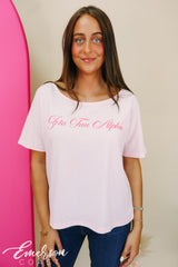 Zeta Tau Alpha Script Recruitment Slouchy Tee