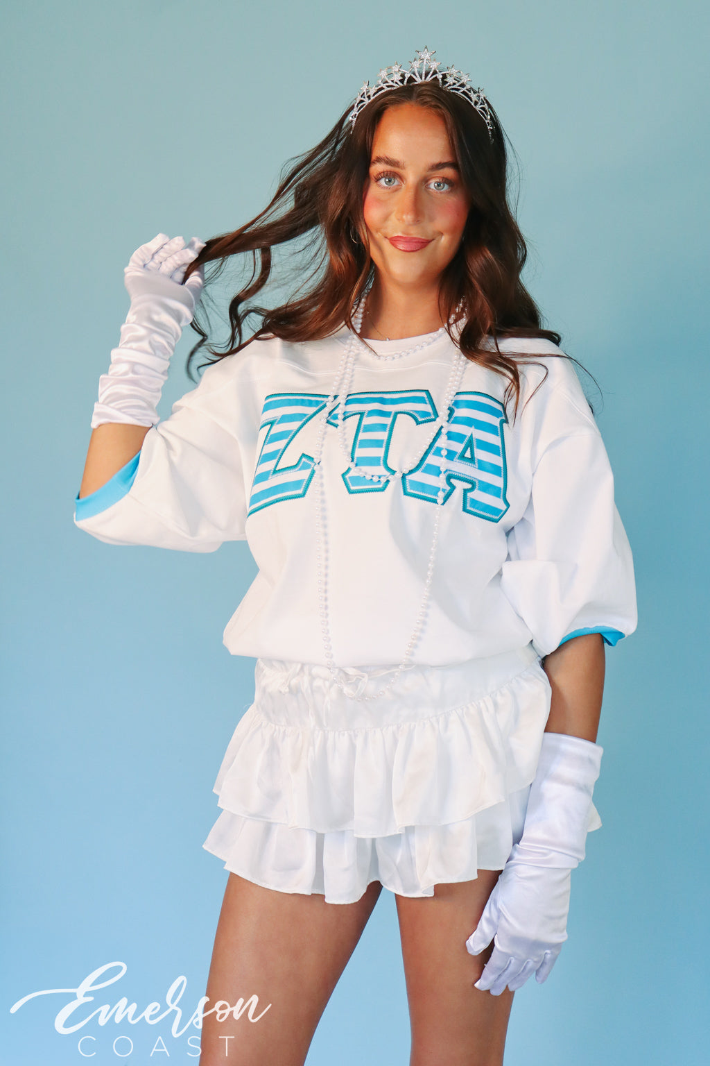 Zeta Striped Greek Letter Jersey