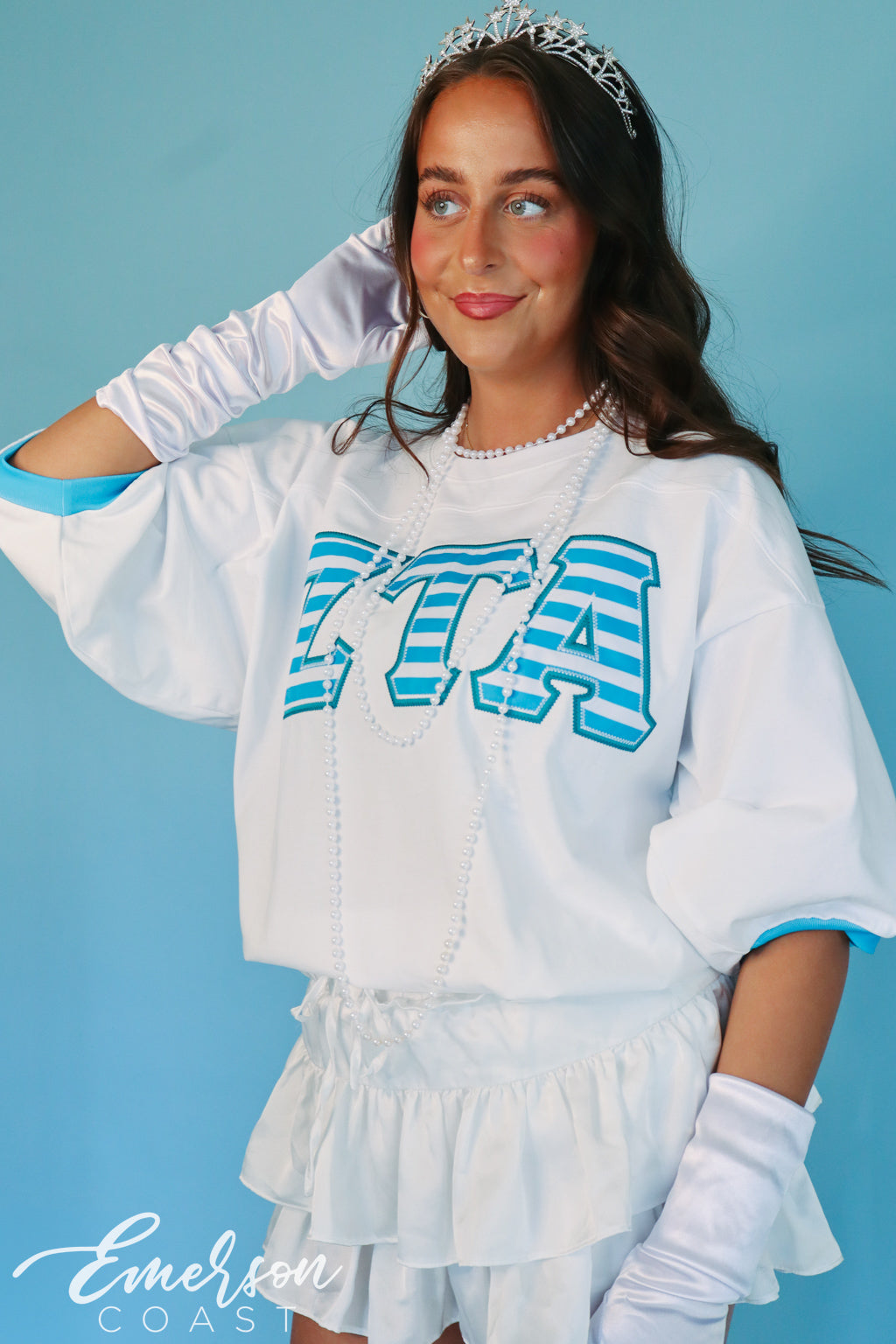 Zeta Striped Greek Letter Jersey
