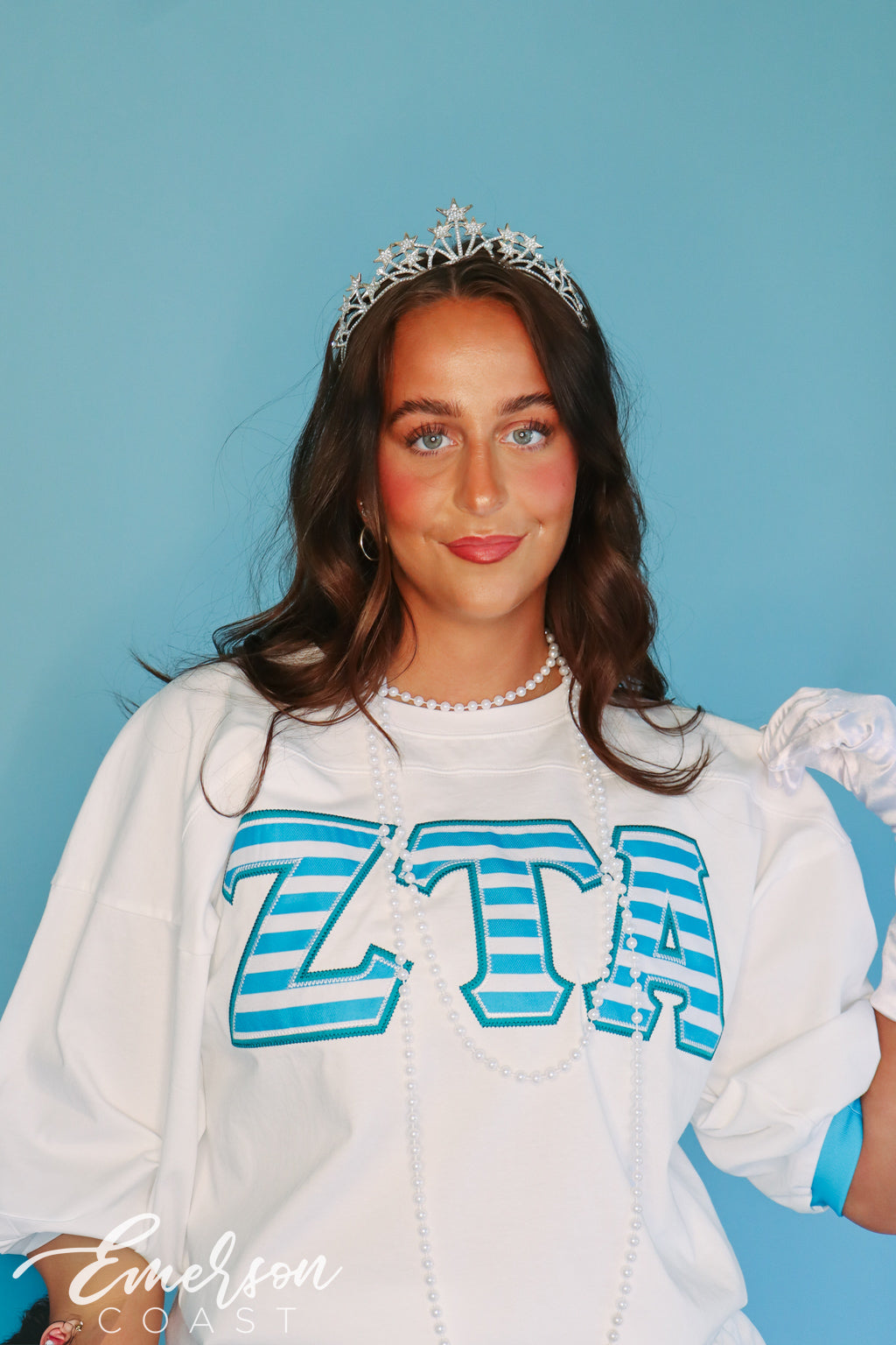 Zeta Striped Greek Letter Jersey