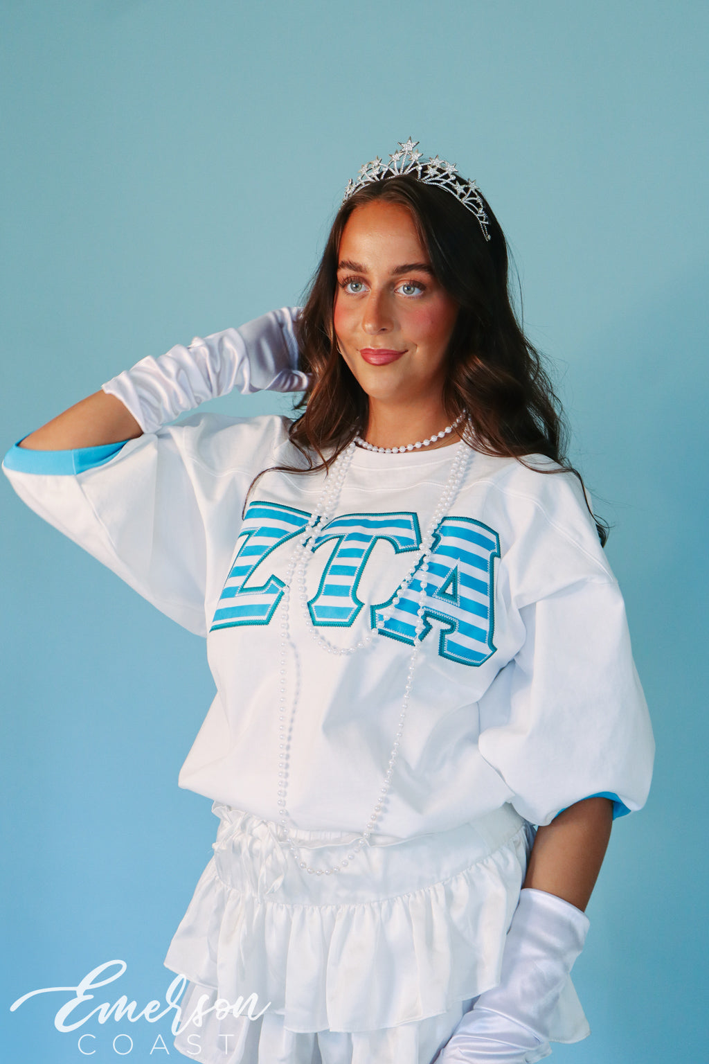 Zeta Striped Greek Letter Jersey