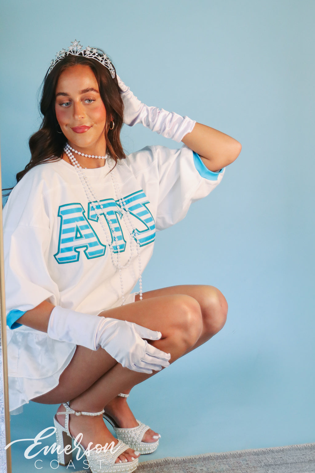 Zeta Striped Greek Letter Jersey