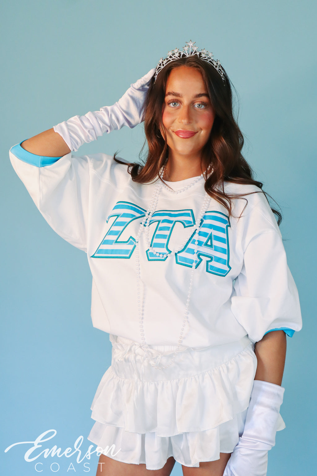 Zeta Striped Greek Letter Jersey