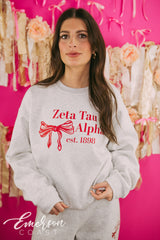 Zeta Tau Alpha Matching Bow Sweat Set