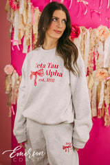 Zeta Tau Alpha Matching Bow Sweat Set