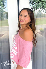 Zeta Tau Alpha Think Pink Custom Slouchy Tee