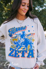 Zeta Tau Alpha Western Horse Rider Crewneck
