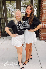 Zeta Floral Black Notch Tee