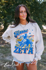 Zeta Tau Alpha Western Horse Rider Crewneck