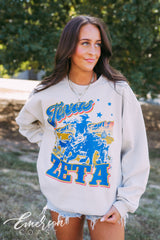 Zeta Tau Alpha Western Horse Rider Crewneck
