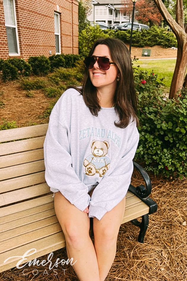 Zeta Tau Alpha PR Bear Crewneck