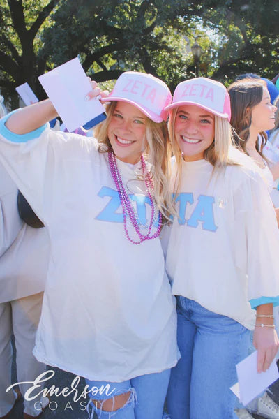 Zeta Tau Alpha Recruitment and Bid Day Greek Letter Jersey