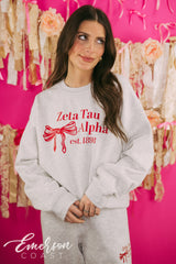 Zeta Tau Alpha Matching Bow Sweat Set