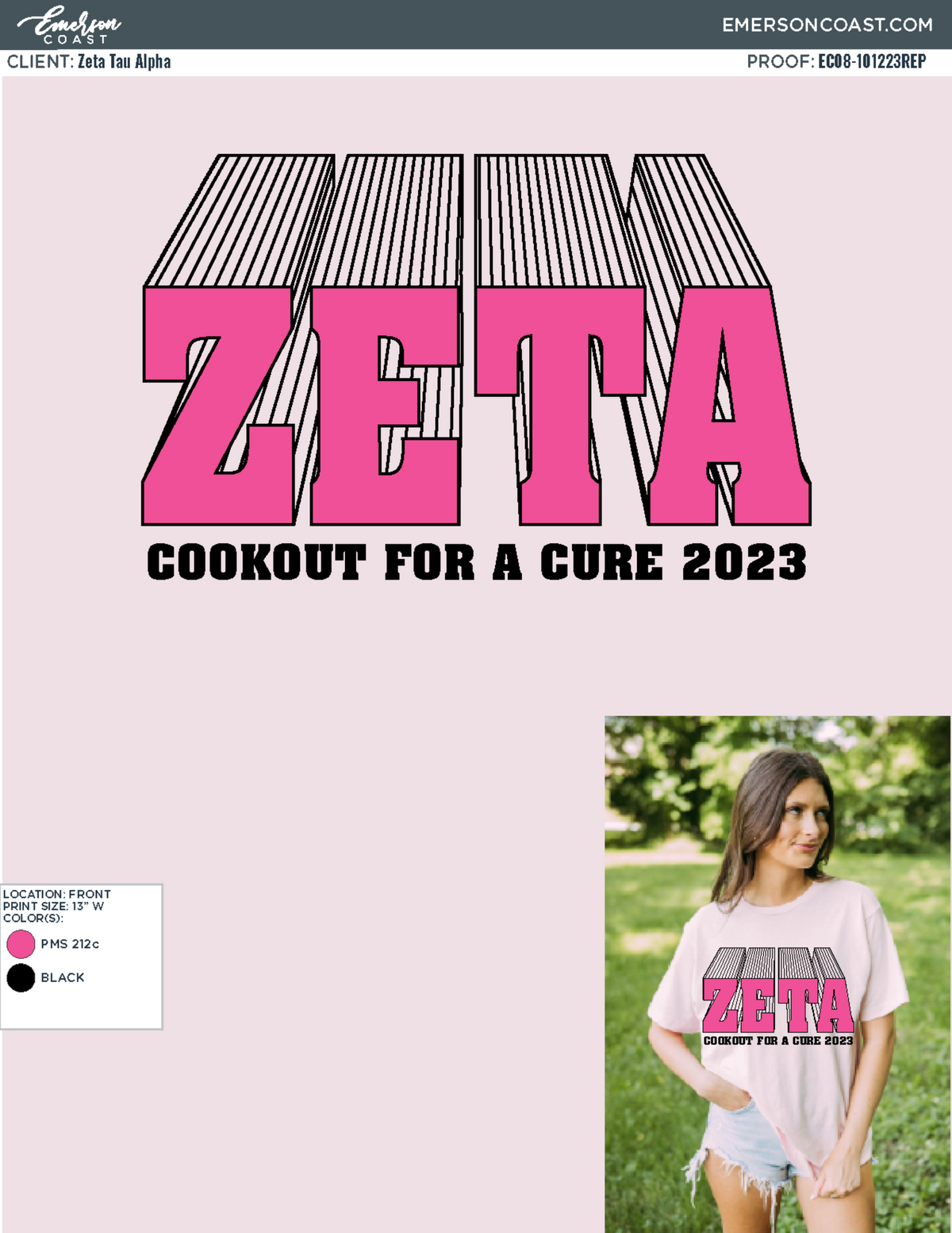 Zeta Cookout for a Cure Tee