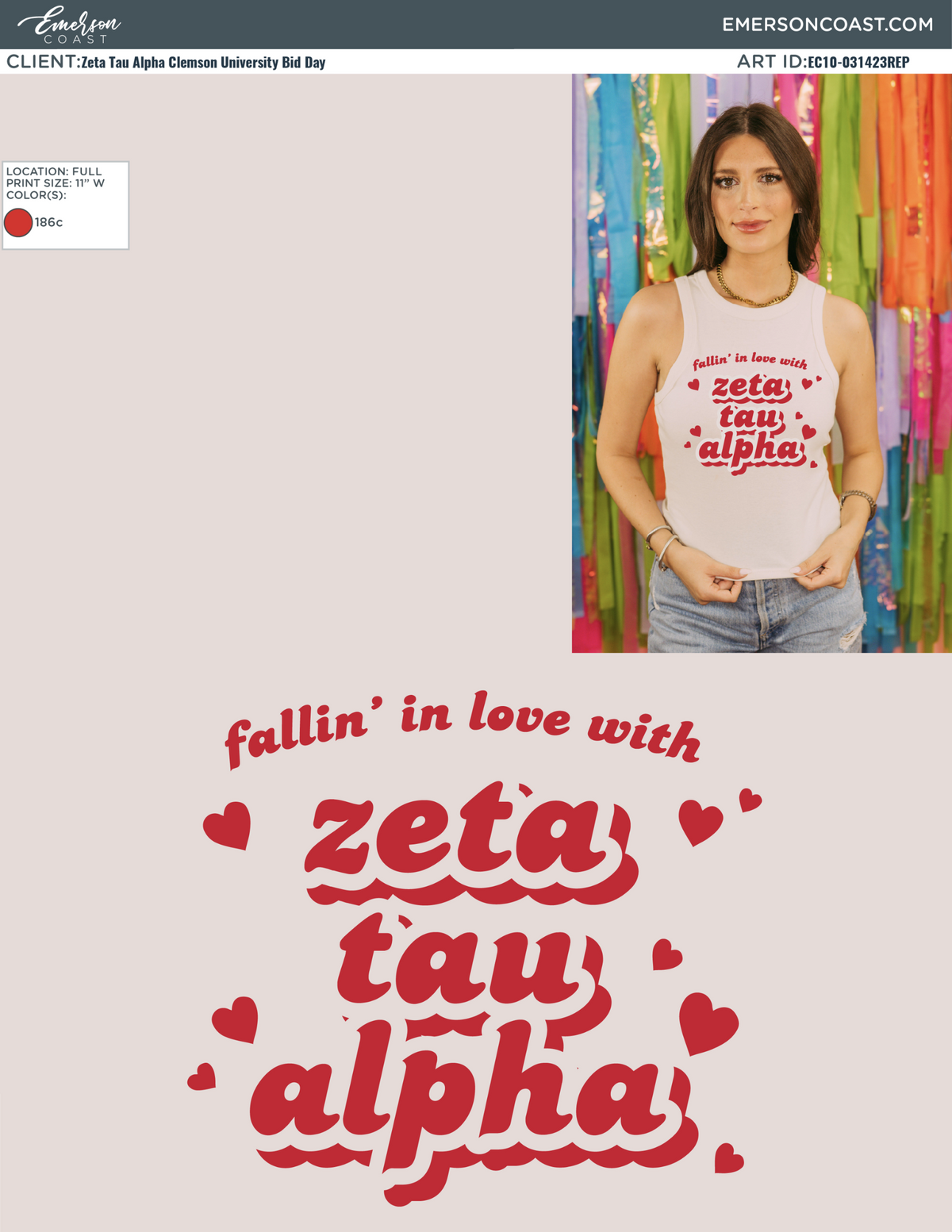 Zeta Tau Alpha Love Like Zeta Bid Day Baby Tank
