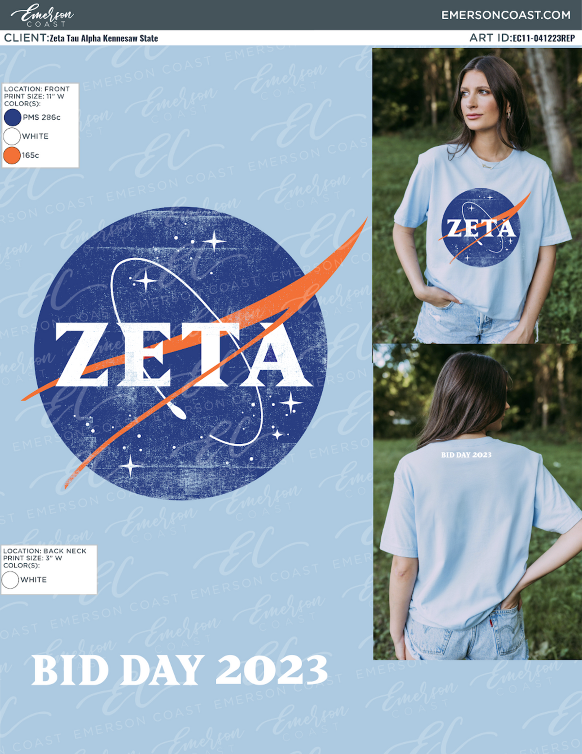 Zeta Tau Alpha Houston We Have Our Zetas Bid Day Tee