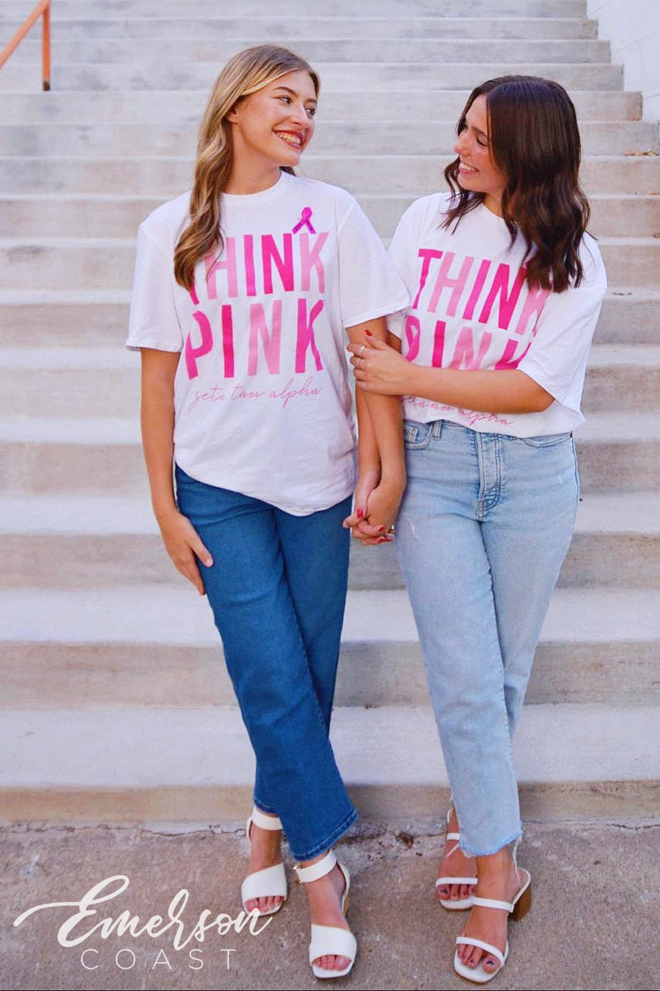 Zeta Tau Alpha Bold Think Pink Tee