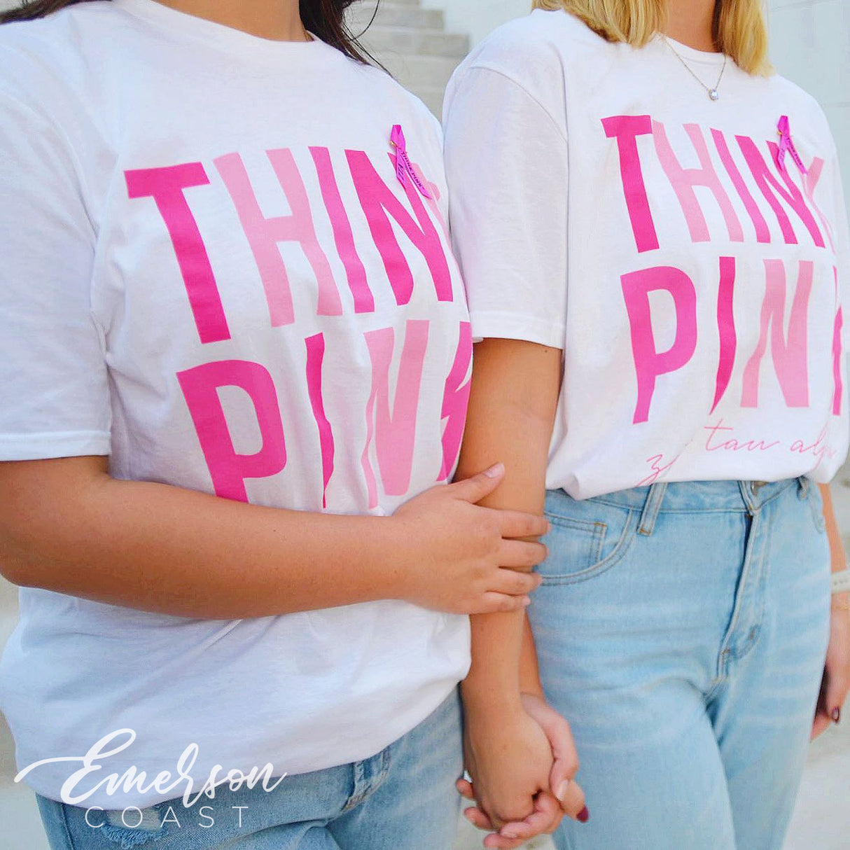 Zeta Tau Alpha Bold Think Pink Tee