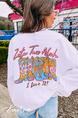 Zeta Tau Alpha I Love It Cowboy Boot Sweatshirt