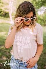 Alpha Omicron Pi PR Pink Notch Tee