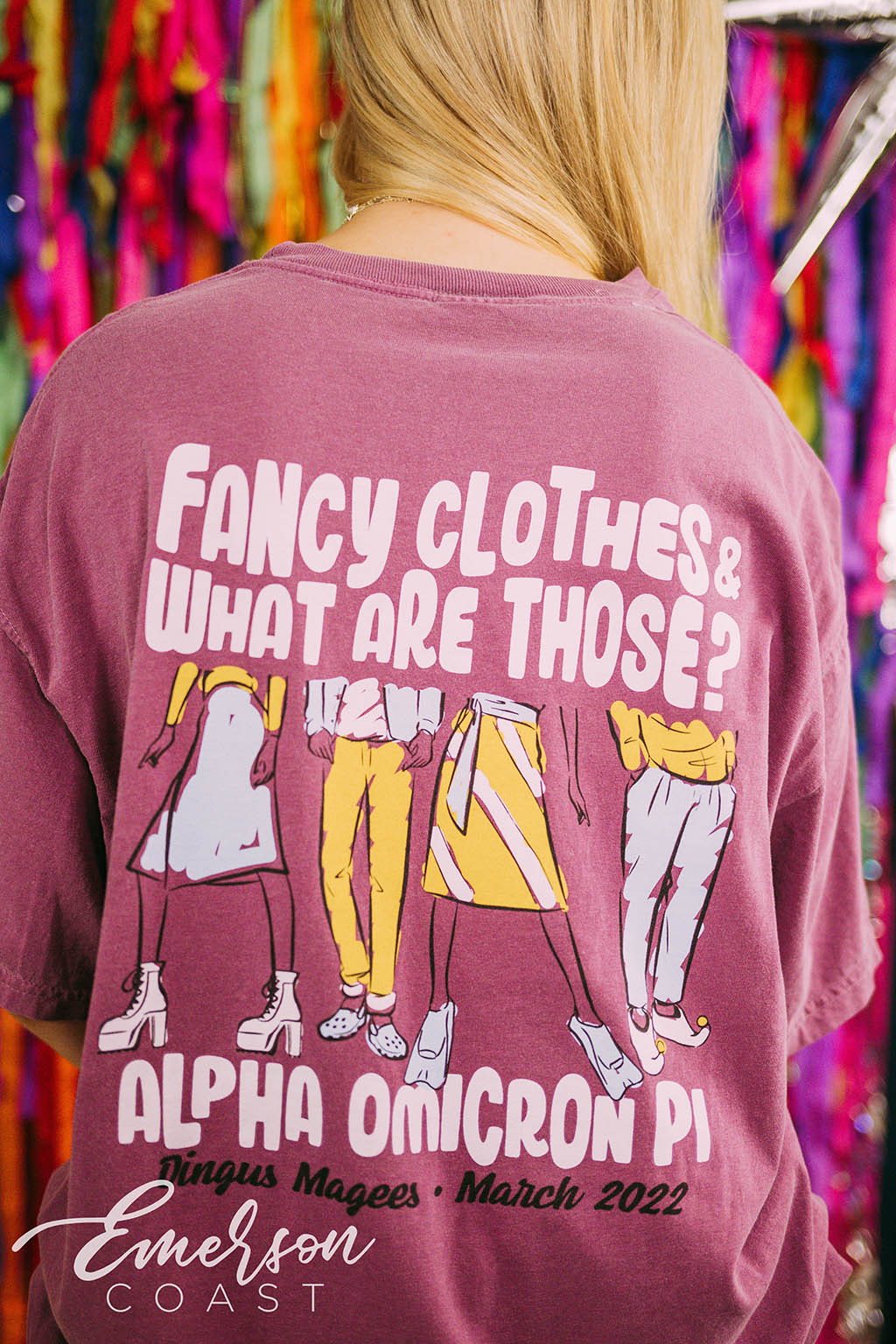 Alpha Omicron Pi Fancy Clothes Social Tee