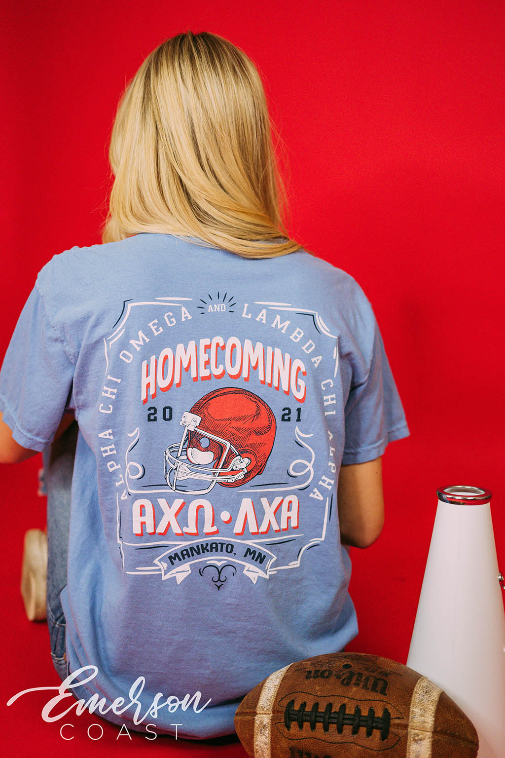 Alpha Chi Omega Helmet Homecoming Tshirt