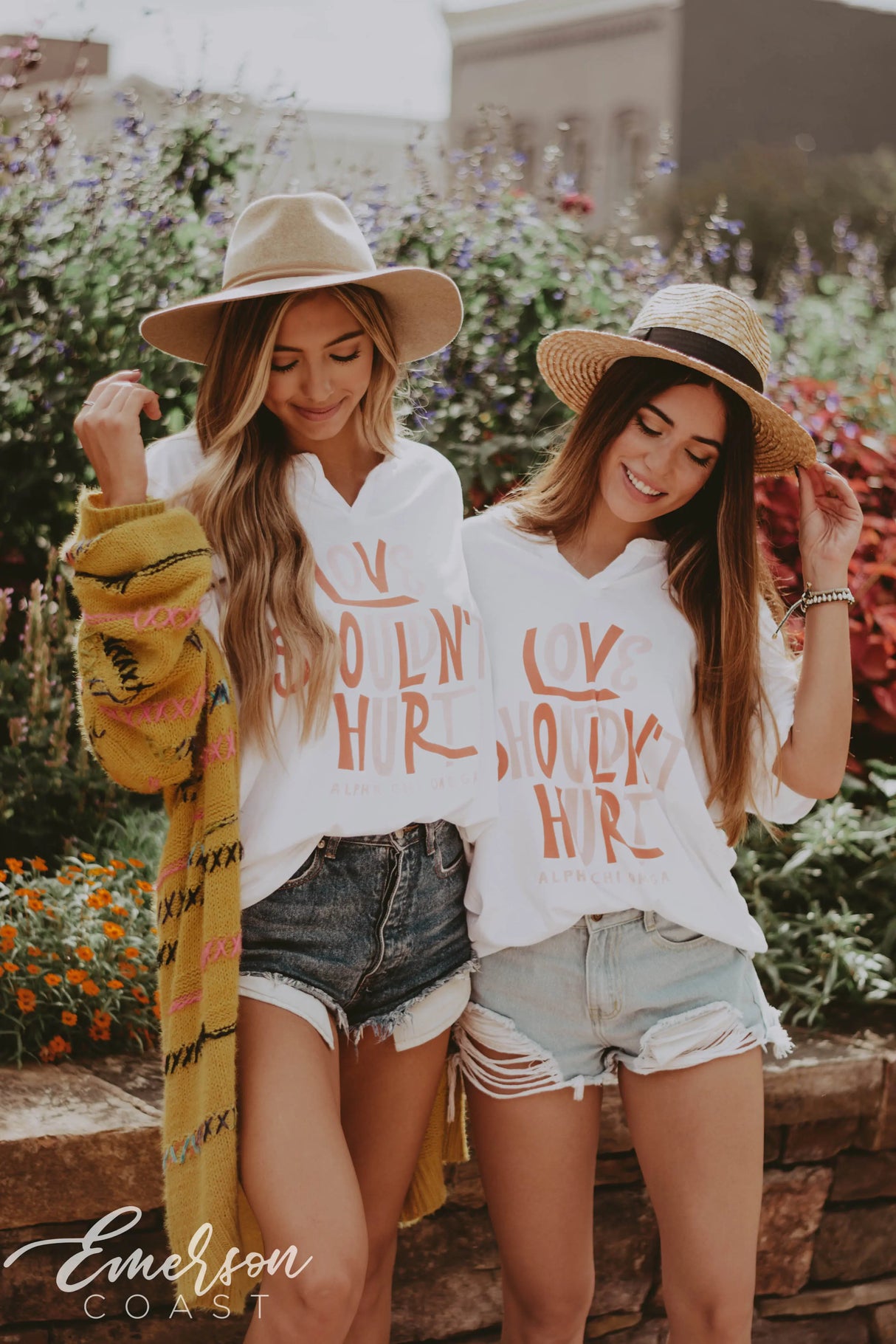 Alpha Chi Omega Love Shouldn't Hurt Notch Tee
